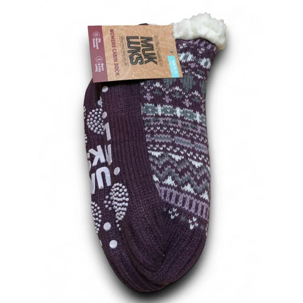 Muk Luks Women's Cabin Sock - S/M (5-7)